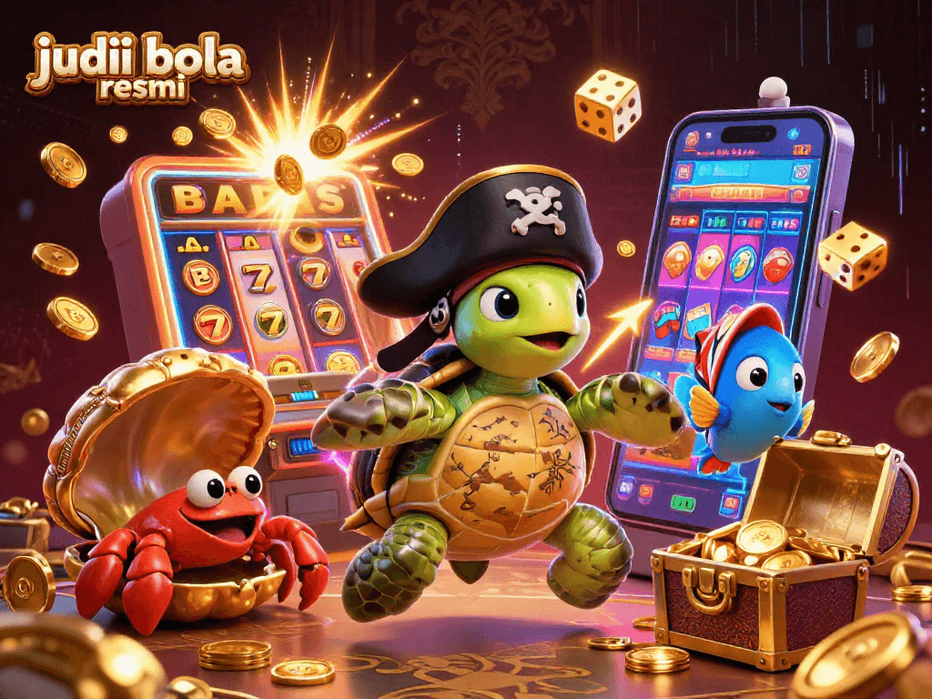 Experience thrilling wins with judi bola resmi through an ultra-detailed 3D casino scene packed with vibrant elements.