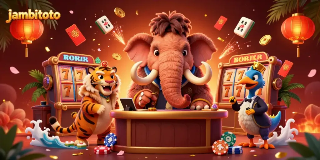 Engage with jambitoto's vibrant casino atmosphere with 3D characters and dynamic gaming elements.