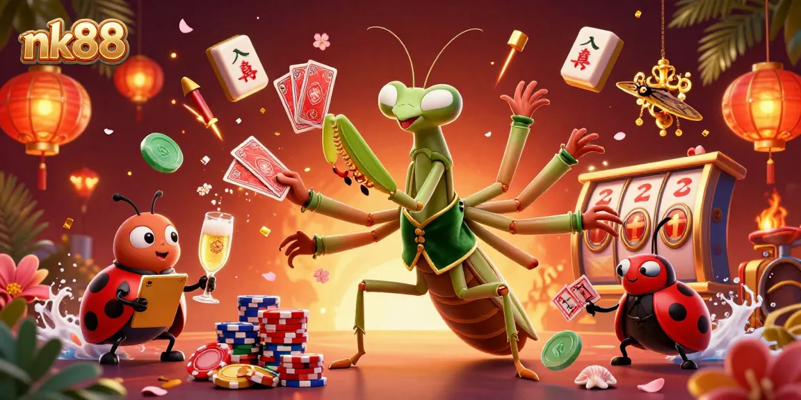 Experience thrilling gameplay at nk88 with our vibrant casino scene featuring dynamic characters and exciting gaming elements.