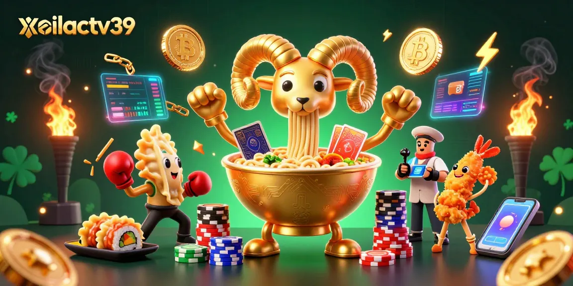 Join the thrilling action at xoilactv39 with dynamic cartoon characters in a vibrant gambling scene.