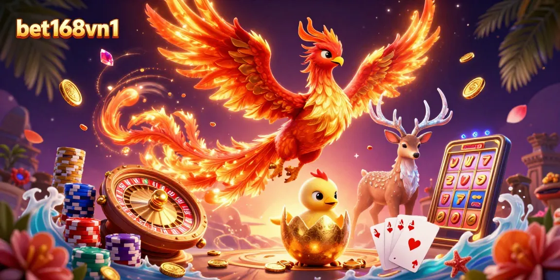 Experience thrilling gameplay at bet168vn1 with vibrant casino elements and dynamic characters.