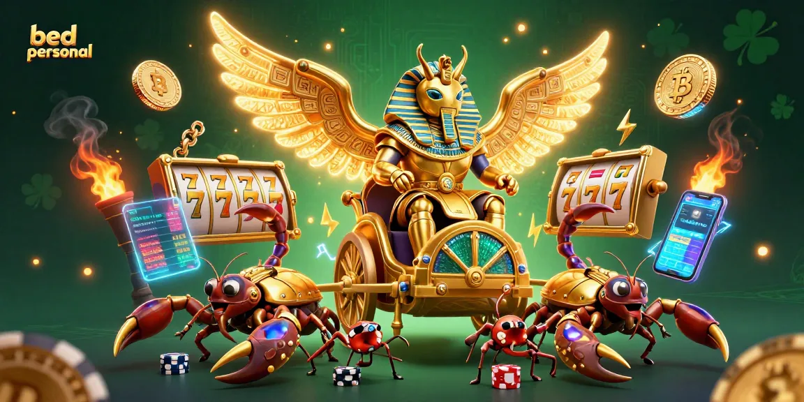 Experience winning thrills with bed personal's vibrant casino world featuring golden elements and slot game excitement.