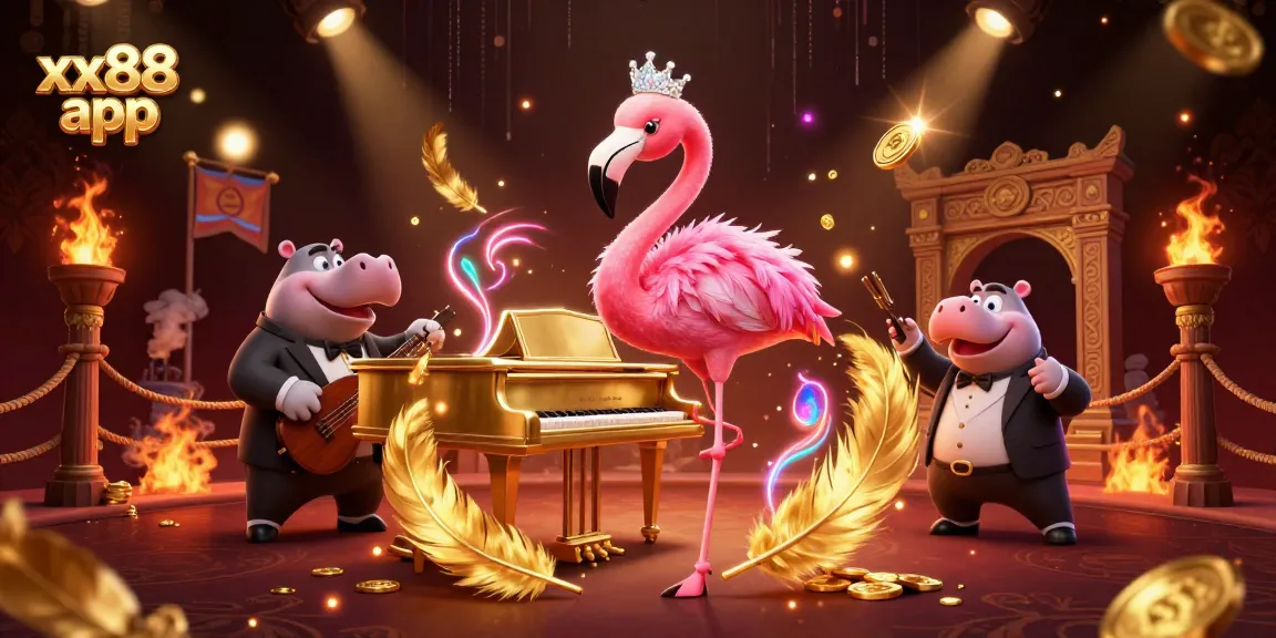 Experience thrilling gameplay with the vibrant xx88 app, featuring a rich casino scene and lively characters.