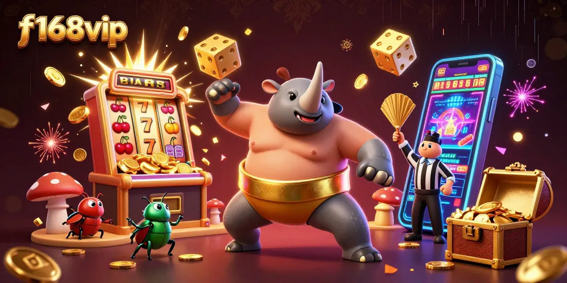 Join f168vip for a thrilling slot experience with festive beetle champions and jackpots!