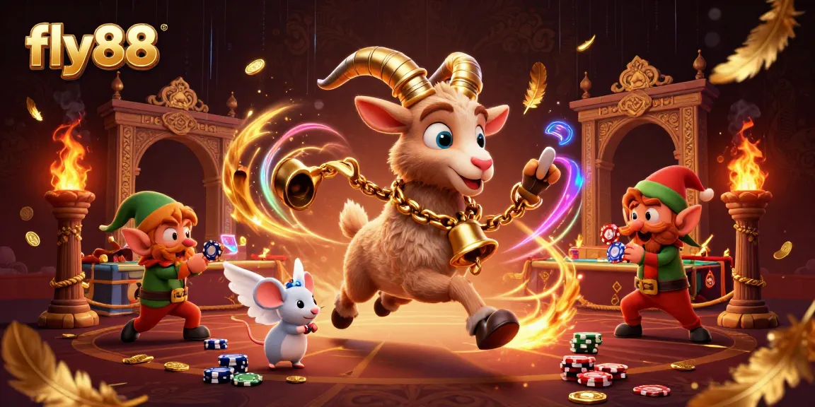 Unleash your luck at fly88 while a 3D cartoon Krampus and gremlins play at the casino!